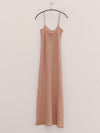 BASERANGE Linen Didin Sling Dress Portugal BAS-DRDY-LI-SU25-STILL BROWN (DRDY-SL-000)